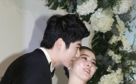 [포토]한혜진, 기성용 볼 뽀뽀에 '화들짝'