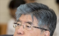 [포토]가계부채청문회, 생각에 잠긴 김중수