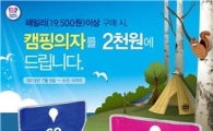 배스킨라빈스, 패밀리사이즈 구매시 캠핑 의자 '2000원'