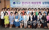 [포토]광주 서구, 여성정책 설명회 개최