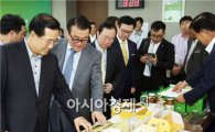 [포토] 전남 농수산식품 소개하는 박준영 전남지사 