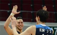 한국 男농구, 약체 인도 완파 亞선수권 8강행 자축