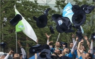 [포토]"평화통일체험 완료 했습니다"