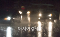 [포토]한 치 앞도 안 보이는 강한 소나기