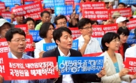 [포토]통합진보당, 국정원 내란음모 규탄대회 열어 