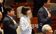 [포토]국민의례하는 김재연 의원