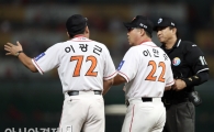 [포토] 이만수 감독 '왜 아웃이죠?'