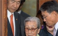 [포토]국정감사 참고인으로 출석한 김복동 할머니
