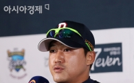 [포토] 홍성흔 '앰프 소리를 낮춰줬으면~'