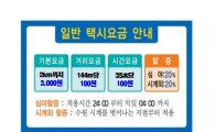 경기도 19일 택시요금 인상 "일반 3천원·모범 5천원"