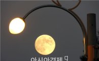 [포토]휘엉청 밝은 보름달과 가로등 