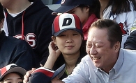 [포토] 박용만 회장 '두산이 최고죠?'