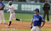 [포토] 장원삼 '홈런이 아쉬워'