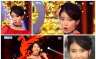 '인기가요' 아이유, 표절논란 불구 '밝은 표정'으로 무대장악