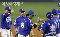 [포토] 5차전 승리한 삼성 라이온즈