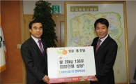 [포토]문병권 중랑구청장, 사랑의 쌀 100포 전달받아