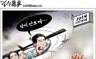 [아경만평]내년 임금인상률 최저…'서민경제' 안갯속 항로이탈?