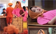 아이유 찜질방 사진 "머리에 수건 두르고… "