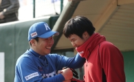 [포토] 박재홍 '최정, 오랜만이야~'
