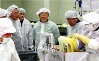 [포토]박준영 전남지사, 해남 김치 가공업체 방문