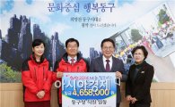 [포토]노희용 동구청장,희망 2014 이웃돕기 성금 전달