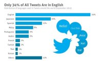 트위터 인기 언어 1위 영어···한국어 9위 