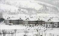 [포토]눈 덮힌 북한 마을