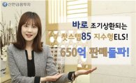 신한금융투자, '첫스텝85 지수형ELS' 650억 판매 행진