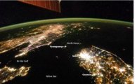 우주에서 본 아시아의 밤, 북한이 없다?… 바다와 구분 안돼