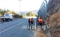 장흥군 해빙기 도로시설물 일제정비 나서