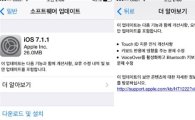 애플 iOS 7.1.1 업데이트 "터치 지문인식·키보드 문제 개선"