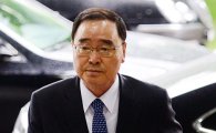 [포토]정홍원 총리, 사퇴 표명 후 출근