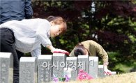[포토]광주북구, 신규공직자 5.18묘지 정화활동