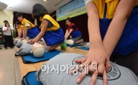 [포토]고사리손으로 배우는 심폐소생술 