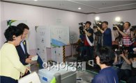 [포토]윤장현 광주시장 후보 투표행사 취재열기 