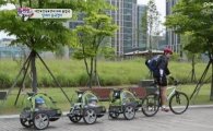 송일국 자전거, 세 쌍둥이 전용 '송국열차' 송도 명물됐다