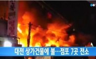 대전 상가 점포 7곳 전소 "경량 철골 구조로 불길 손식간에 번졌다"