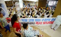 [포토]서울대병원 노조, 의료민영화 저지 2차 파업 돌입 