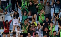 [포토]이동국의 재역전 통산 163호 골에 열광하는 전북 팬들