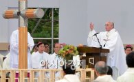 [포토]아시아 청년대회 폐막미사 참석한 프란치스코 교황 