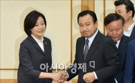 [포토]악수하는 박영선·이완구
