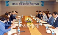 [포토]윤장현 광주시장, 지역국회의원들과 정책간담회 개최