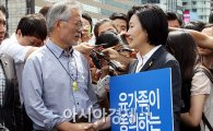 [포토]이야기하는 박영선·문재인