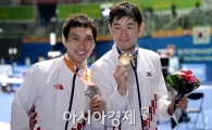 [포토]정진선-박경두,'저희도 금-은메달 차지했어요'