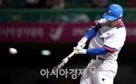 [포토]김현수,'선제 2타점 2루타 쾅!'