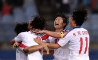 [포토]북한 여자대표팀,'결승은 우리가 간다'