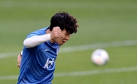 [포토]손흥민,'훈련 중 선보이는 깨알같은 개인기'