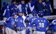 타선 폭발 삼성, 프로야구 최초 '4년 연속 통합우승' 달성(종합)
