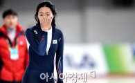 이상화, 빙속 월드컵 여자 500m 30연속 메달 제동