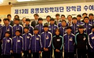 동아오츠카, 33명 축구꿈나무에게 장학금 지원
